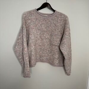 ana a new approach Women's XL Speckled Knit Sweater Pullover Pocket Long Sleeve‎